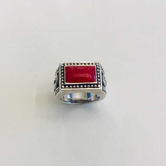 Barse Jewelry - Barse Sterling Silver Ring with Red Stone, size 8
